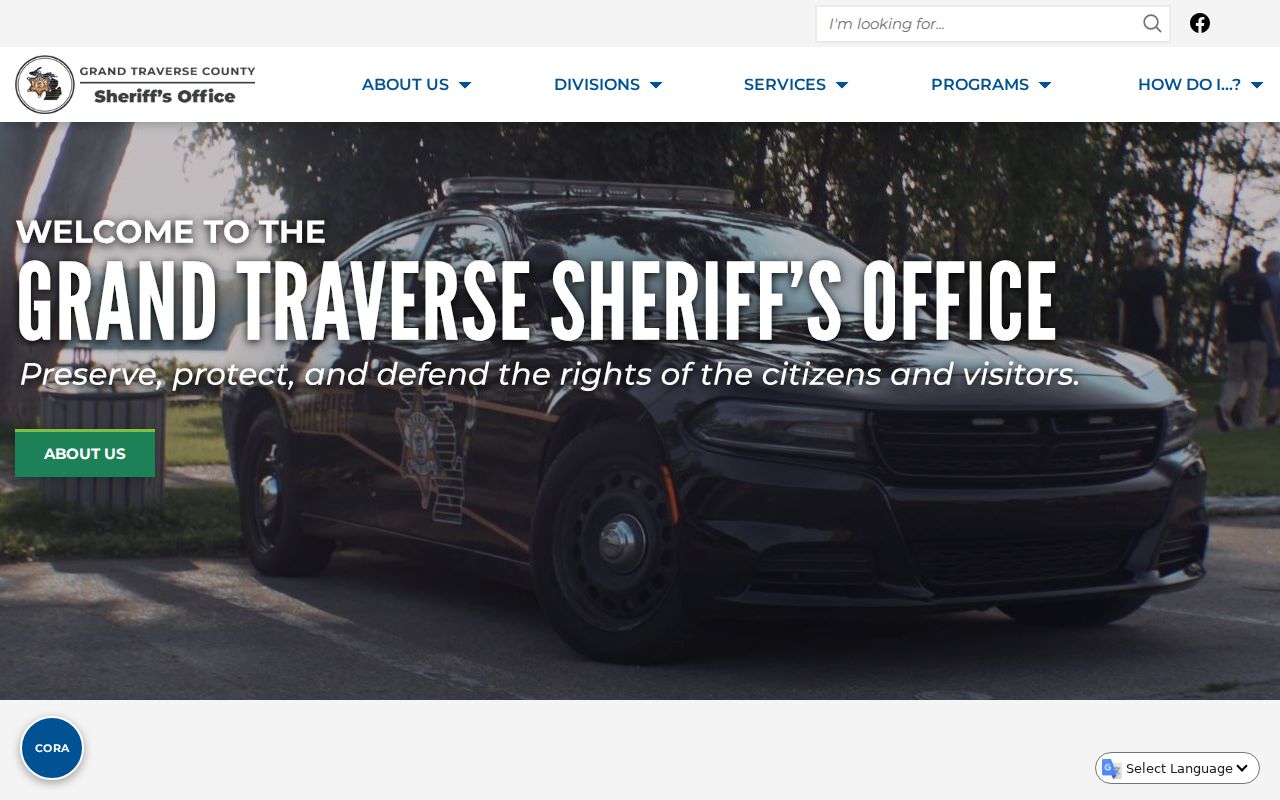 Grand Traverse County sheriff office page for warrant service questions